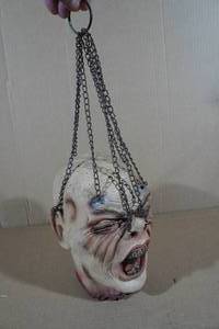 lot 3 image: Hanging Tortured Corpse Head Foam Filled Halloween Dcor
