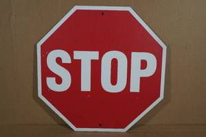 lot 37 image: All Weather 18.5 Metal Stop Sign