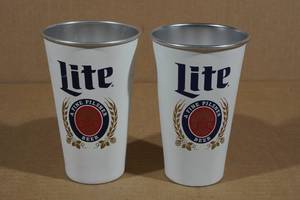 lot 44 image: 2 Metal BeerMinnesota Vikings Cups