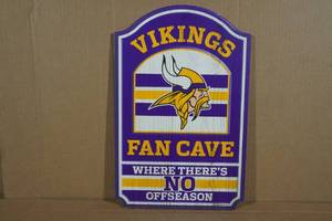 lot 46 image: Minnesota Vikings Man Cave Wall Dcor