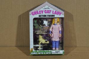 lot 107 image: Archie McPhee Crazy Cat Lady Action Figure Set