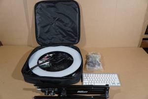 lot 173 image: Emart Photography Ring Light and Wireless Keyboard