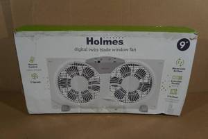 lot 180 image: Holmes 9 Digital Twin Blade Window Fan
