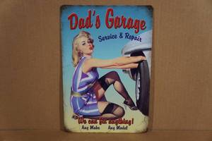 lot 212 image: Metal Dads Garage Sign