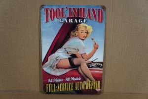 lot 215 image: Metal Full Service Auto Repair Sign