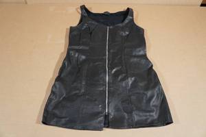 lot 243 image: Allure Faux Leather Zip-Up Dress -XL