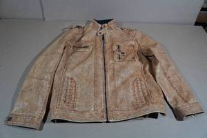 lot 254 image: Brown Faux Leather Jacket -XL