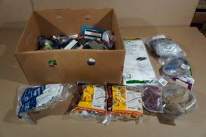 lot 264 image: Box of Assorted Hardware and Tools