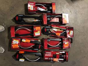 lot 4 image: Lot of Husky 4000 sq. ft. Poly Base Oscillating Sprinkler  Customer Returns See Pictures
