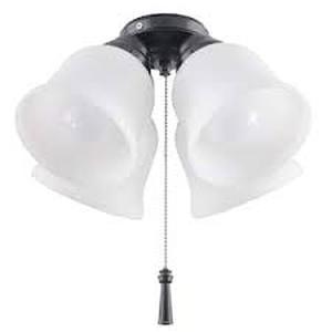 lot 9 image: Lot of Hampton Bay Gazelle 4-Light LED Natural Iron Universal Ceiling Fan Light Kit  Customer Returns See Pictures