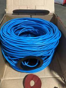 lot 13 image: Southwire 500 ft. Blue 234 Solid CU CAT6 CMR (Riser) Data Cable  Customer Returns See Pictures