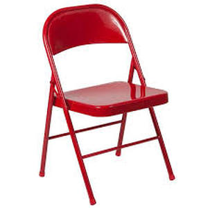 lot 16 image: Red Metal Folding Chair (4-Pack) by Carnegy Avenue   Customer Returns See Pictures