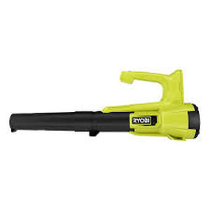 lot 22 image: RYOBI ONE 18V 90 MPH 250 CFM Cordless Battery Leaf BlowerSweeper with 2.0 Ah Battery and Charger  Customer Returns See Pictures