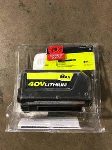 lot 20 image: RYOBI 40V Lithium-Ion 6.0 Ah High Capacity Battery  Customer Returns See Pictures