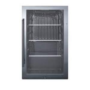 lot 32 image: Shallow Depth 19 in. 3.1 cu. ft. 110 Bottle Outdoor Beverage Cooler in Black by Summit Appliance  Customer Returns See Pictures