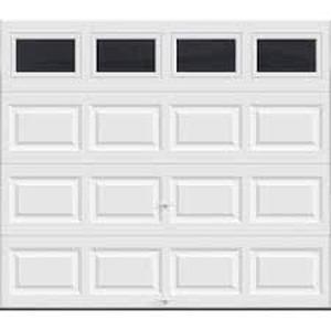 lot 33 image: Clopay Classic Steel Short Panel 8 ft x 7 ft Insulated 6.5 R-Value White Garage Door   Customer Returns See Pictures