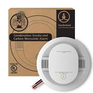 lot 35 image: Lot of Kidde Code One Hardwired Interconnectable Smoke & Carbon Monoxide Detector with AA Battery Backup Customer Returns See Pictures