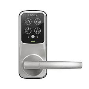 lot 39 image: Lockly Model-S Satin Nickel Latch Smart Lock with Hack-proof Touchscreen Keypad, Temporary Access, Free App, AlexaHey Google  Customer Returns See Pictures