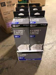 lot 48 image: Lot of Commercial Electric 3-Outlet 3-USB Cube    Customer Returns See Pictures
