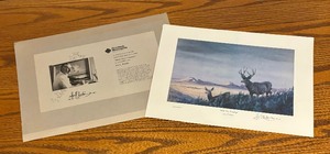 lot 100 image: Mule Deer Country Unframed Print by Les C. Kouba