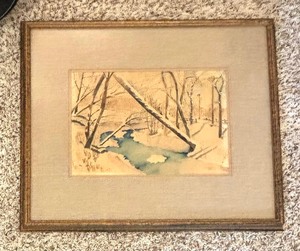 lot 102 image: Original Watercolor Painting by F. K. Dhainin