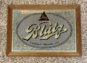 lot 104 image: Blatz Beer Mirrored Decor