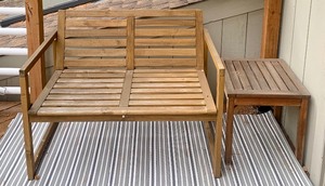 lot 46 image: Wood Bench and Table