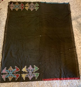 lot 114 image: Vintage Beaded Blanket  Throw