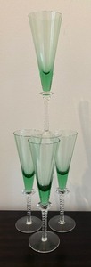 lot 157 image: Green Accented Stemware
