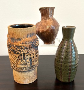 lot 158 image: Trio of Pottery Vases