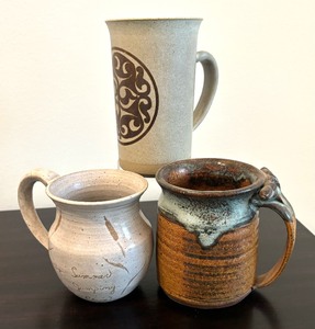 lot 159 image: Trio of Lovely Pottery Mugs