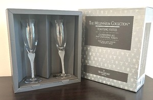 lot 161 image: Waterford Crystal Millennium Collection Toasting Flutes