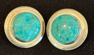 lot 235 image: Sterling Silver and Turquoise Earrings