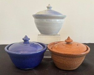lot 198 image: Three Lidded Pottery Bowls