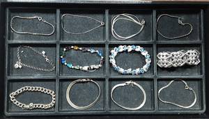 Lot Of Silver Tone Bracelets