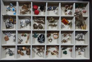 Assortment Of Charms, Earrings, Cufflinks, More