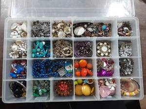 Organizer Full Of Jewelry Parts