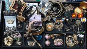 Lot Of Assorted Jewelry-Necklaces, Brooches, Earrings, Bracelets