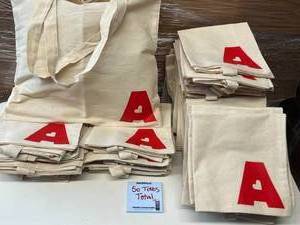 Lot of 50 NEW Travel Canvas Tote Bags