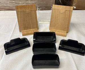 Lot Of Brochure Stands &amp Personal Business Card Holders