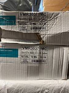 2 Cases (500 each per case) NEW Novaplus VMR30371MC 30 x 37 30-Gallon Trash Can Liners - Natural