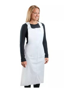 1 Case (100 each) NEW Uline S-10485 Latex-Free Polyethylene Aprons - Great For Projects