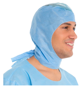 MSRP $180  1 Case (300 each) NEW Halyard 69110 Surgical Hood - Size Universal Blue