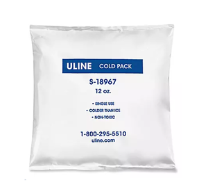 1 Case NEW (24 each) Uline S-18967 Single-Use Non-Toxic Cold Packs