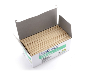 MSRP $300  1 Case (20,000 each) NEW MediChoice WOD2001 6 Single-Use Non-Sterile Wooden Applicators - Expiration 1128