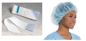 2 Cases (40 each per case) NEW Halyard 37500 Single-Use Circumcision Straps &amp 1 Case (300 each) NEW Halyard 69083 Single-Use Tri-Layer Bouffant Cap - Size L
