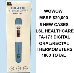 WOWOW MSRP $20,000 5 Cases (360 thermometers per case) New In Retail Boxes LSL Healthcare TA-173 Digital OralRectal Thermometers - Great&nbspStocking Stuffer or&nbspGag For Handing Out At Halloween