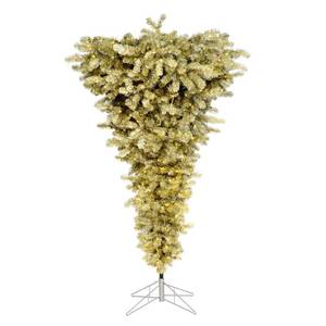 lot 194 image: Vickerman 5.5 Champagne Upside Down Artificial Christmas Tree, Warm White Dura-lit LED Lights A107756LED