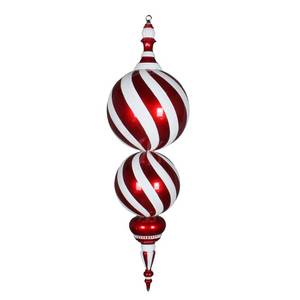 lot 200 image: Vickerman M180103  30 RedWhite Candy Stripe Finial Ornament