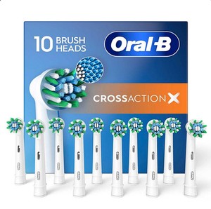 lot 301 image: Oral-B CrossAction Electric Toothbrush Replacement Brush Heads, 10 ct.